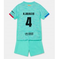 Barcelona Ronald Araujo #4 Replika babykläder Tredjeställ Barn 2023-24 Kortärmad (+ korta byxor)